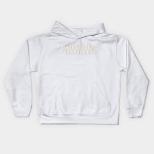 Honey comb hexagon gold (white) Kids Hoodie